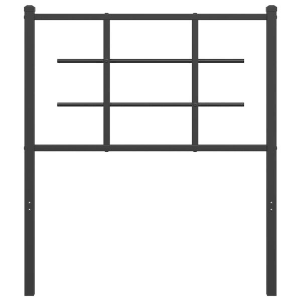 vidaXL Metalowe wymienne wezgłowie, czarne, 75 cm