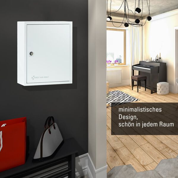 FIRST AID ONLY Szafka na leki, 30x14x37 cm, biała