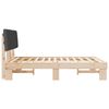 vidaXL Ramka ł&oacute;żka z tapicerowanym wezgłowiem Ciemnoszary 160 x 200 cm