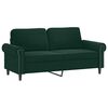 vidaXL 2-osobowa sofa z poduszkami, ciemnozielona, 140 cm, aksamit