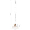 vidaXL Industrialna lampa wisząca, białe żelazo i drewno, 26 cm, E27