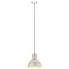 vidaXL Lampa wisząca, 25 W, kolor srebra, okrągła, 28,5 cm, E27
