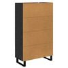 vidaXL Highboard Czarny Dąb 69,5 x 31 x 115 cm Materiał drewnopochodny