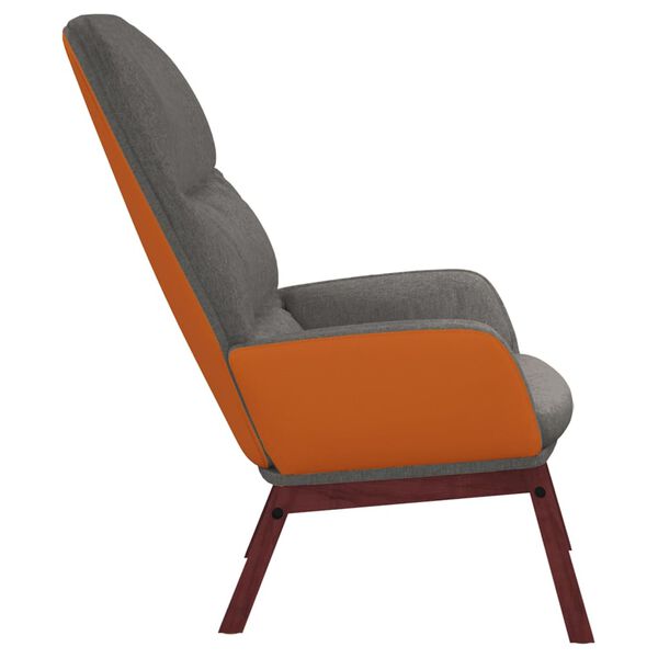 vidaXL Krzesło wypoczynkowe, jasnoszare, obite tkaniną