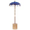 vidaXL Baliński Parasol z Bazą niebieski 95 x 95 x 260 cm