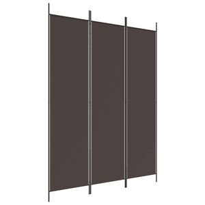 vidaXL Parawan 3-panelowy, brązowy, 150x200 cm, tkanina
