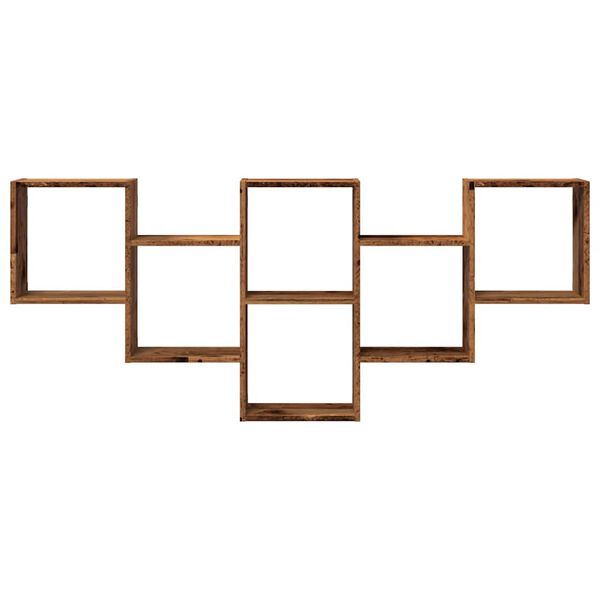 vidaXL P&oacute;łka ścienna, stare drewno, 159x18x66 cm