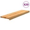 vidaXL Stopnie schodowe, 20 szt. brązowe 90x25x2cm lite drewno dębowe
