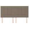 vidaXL Zagł&oacute;wek taupe 180x5x118/128 cm materiał