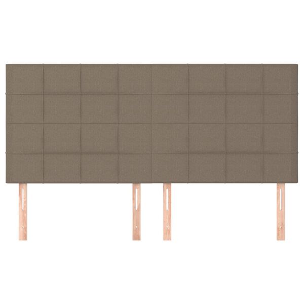 vidaXL Zagł&oacute;wek taupe 180x5x118/128 cm materiał