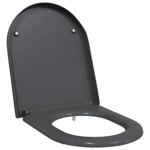 vidaXL Deska toaletowa Antracyt 49 x 36 x 4 cm Duroplast