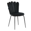 Venture Home Krzesła stołowe Limhamn, 2 szt., aksamitne, czarne