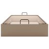 vidaXL Rama łóżka otomana bez materaca, cappucino, 90x200 cm, ekoskóra