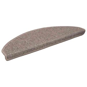 vidaXL Maty na schody 15 szt. 65x21x4 cm Ciemnobeżowe p&oacute;łokrągłe duże