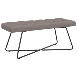 vidaXL Ławka z guzikami Ciemnoszary 110 x 40 x 46 cm tkanina Pikowane