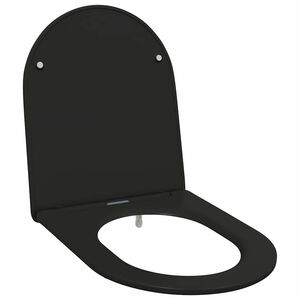 vidaXL Deska toaletowa Czarny 47 x 36 x 3,4 cm Duroplast