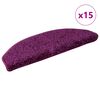 vidaXL Maty na schody 15 szt. 65x21x4 cm Fioletowe p&oacute;łokrągłe duże