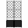 vidaXL Doniczka ogrodowa 2 pcs Czarny 80 x 40 x 143 cm