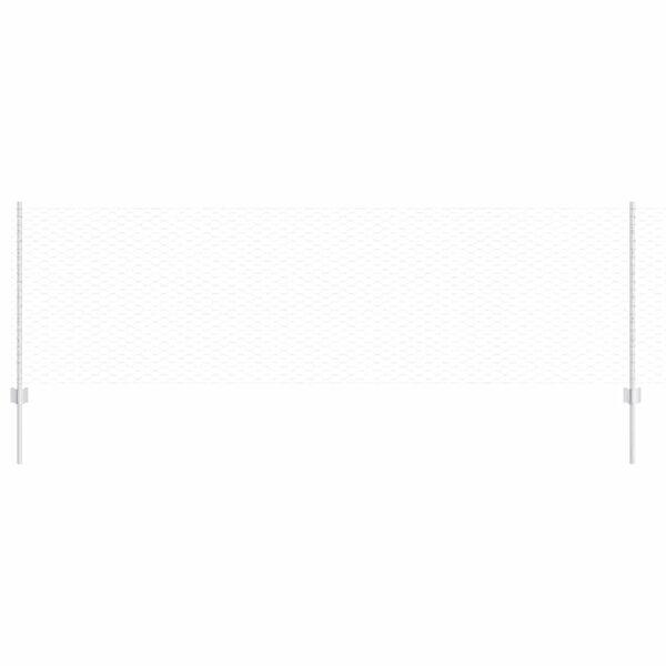 vidaXL Ogrodzenie z słupkiem Srebrny 0,8 x 25 m Stal
