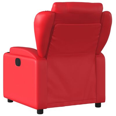 vidaXL Rozkładany fotel masujący, elektryczny, czerwony, ekoskóra