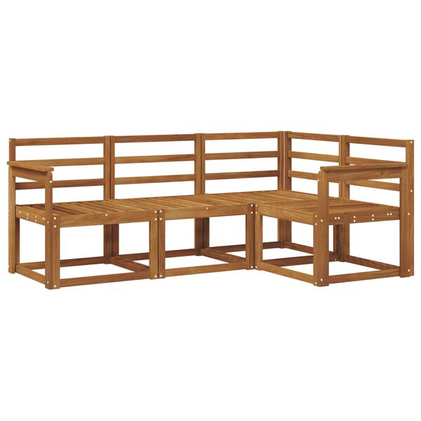 vidaXL Zestaw sof na zewnątrz 4 pcs Naturalny Lite Drewno Akacji