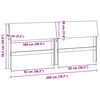 vidaXL Tapicerowane wezgłowie Jasnoszary 200 cm Lite drewno sosnowe