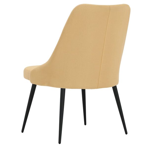 vidaXL Krzesła stołowe, 6 szt., ż&oacute;łte, tapicerowane tkaniną