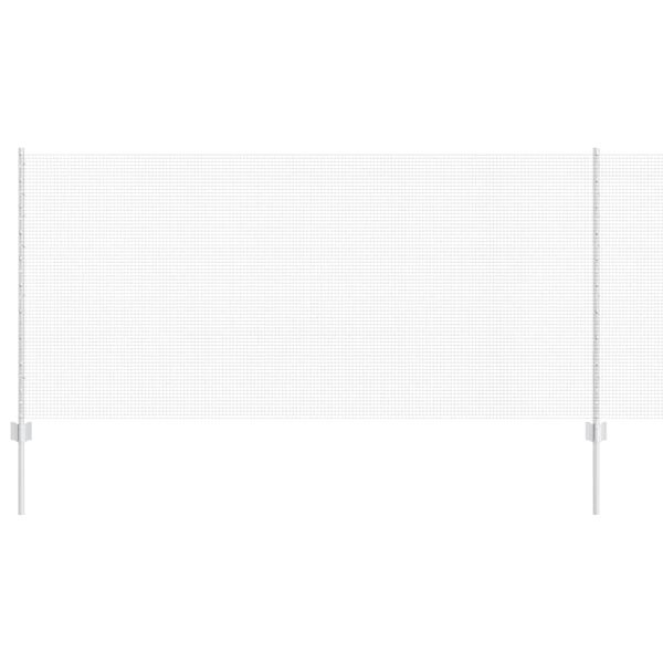 vidaXL Ogrodzenie z słupkiem Srebrny 1 x 50 m Stal