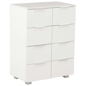 vidaXL Komoda, biała z połyskiem 60x35x80 cm, materiał drewnopochodny