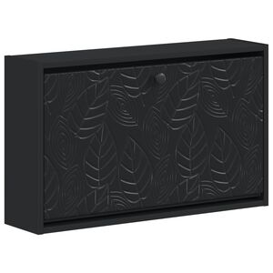 vidaXL Wisząca szafka na buty DELFT 71 x 17 x 43 cm Czarny