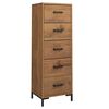 vidaXL Komoda, 42x35x110 cm, lite drewno sosnowe