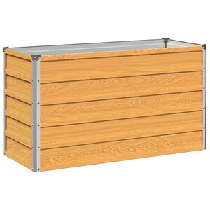 vidaXL Podniesione Ł&oacute;żko Ogrodowe naturalny 100 x 40 x 55 cm