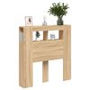 vidaXL Wezgłowie łóżka z LED, dąb sonoma, 100x18,5x103,5 cm