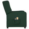 vidaXL Elektryczny fotel masujący, ciemnozielony, obity tkaniną