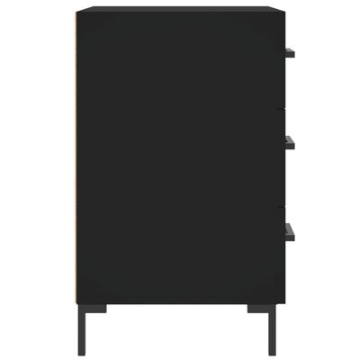vidaXL Szafka nocna, czarna, 40x40x66 cm, materiał drewnopochodny
