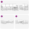 vidaXL Zestawy sof 7 pcs Naturalny i Jasny Szary Lite Drewno Akacji