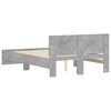 vidaXL Rama ł&oacute;żka z wezgłowiem, szarość betonu, 135x190 cm