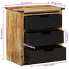 vidaXL Szafka z 3 szufladami, 55x35x60 cm, lite drewno mango