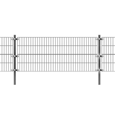 vidaXL Panel ogrodzeniowy ze słupkami, żelazny, 6 x 0,8 m, antracytowy