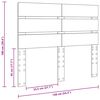 vidaXL Zagł&oacute;wek Szary Sonoma 135 cm Materiał drewnopochodny