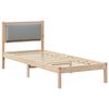 vidaXL Ramka ł&oacute;żka Jasnoszary 80 x 190 cm Lite drewno sosnowe