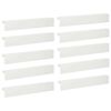vidaXL Profil nakładkowy ogrodowy 10 szt. 100 x 10 x 15 cm Stal Biały