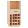 vidaXL Szafka na wino, czarny, 45x34x100 cm, lite drewno sosnowe