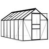 vidaXL Szklarnia z ramą podstawy, antracytowa, aluminium, 7,03 m&sup2;