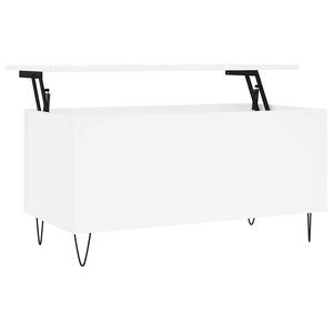 vidaXL Stolik kawowy, biały 90x44,5x45 cm, materiał drewnopochodny