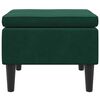 vidaXL Podn&oacute;żek z drewnianymi n&oacute;żkami, ciemnozielony, obity aksamitem