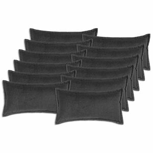 vidaXL Poszewka na poduszkę 12 szt. HOUTEN ciemnoszary 40 x 80 cm