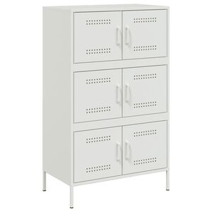vidaXL Szafka, biała, 68x39x113 cm, stal