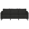 vidaXL Sofa 3-osobowa, czarna, 210 cm, tapicerowana tkaniną