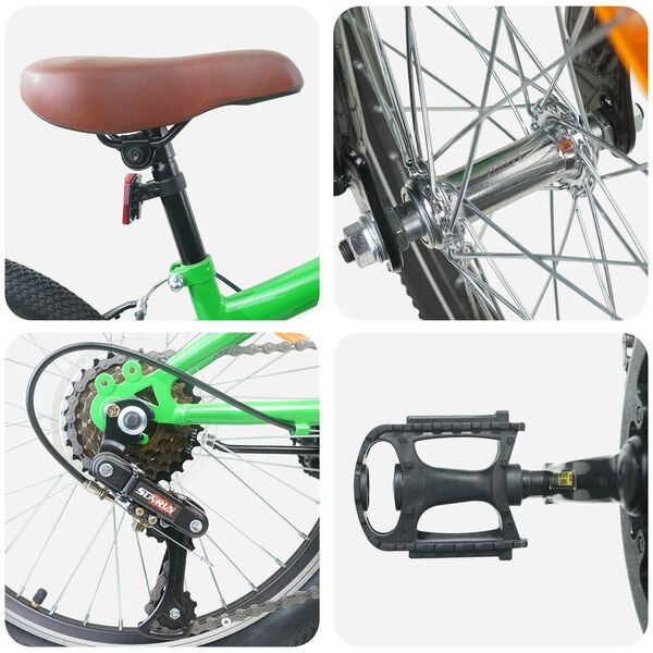 vidaXL Kids Mountain Bike 20 Cali 6-Speed dla dzieci w wieku 5-8 lat